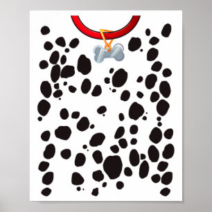 Hunde Kostüme Dalmations Spots Puppy Print Hallowe Poster