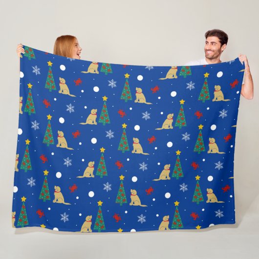 Hunde Krebs Weihnachtsbaum Fleece Blanket (Beispiel)