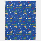 Hunde Krebs Weihnachtsbaum Fleece Blanket (Vorderseite)