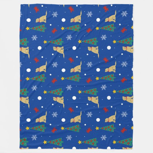 Hunde Krebs Weihnachtsbaum Fleece Blanket (Vorderseite)