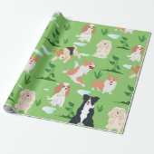 Hunde Kritzeleien Geschenkpapier (Ungerollt)