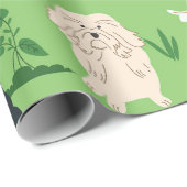 Hunde Kritzeleien Geschenkpapier (Rolleneckpunkt)