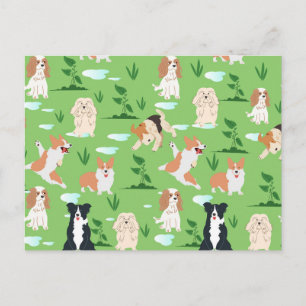 Hunde Kritzeleien Postkarte