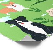 Hunde kritzeln poster (Ecke)