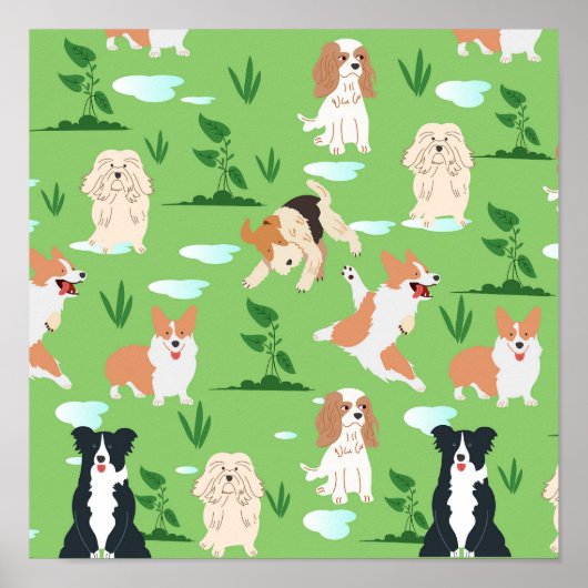 Hunde kritzeln poster (Vorne)