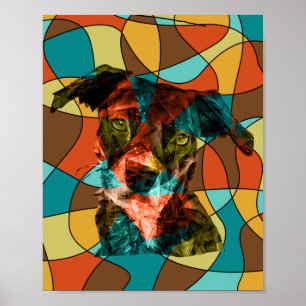 Hunde-Kubismus Poster