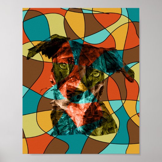 Hunde-Kubismus Poster (Vorne)