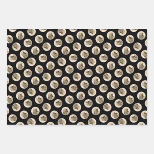 Hunde Kunst Geschenkpapier Set (Vorderseite 3)