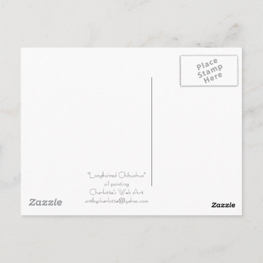 Hunde Kunst Postkarte (Rückseite)