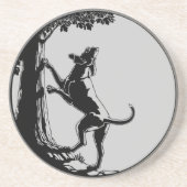 Hunde Kunst trinken Küste jagen Hunde Untersetzer (Vorne)