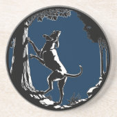 Hunde Kunst trinken Küste jagen Hunde Untersetzer (Vorne)