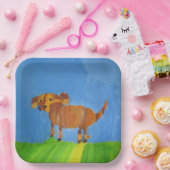 Hunde "Kunst von Kindern" Pappteller (Party)