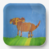 Hunde "Kunst von Kindern" Pappteller (Vorderseite)