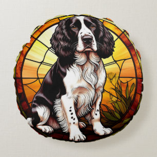 Hunde Kunstliebhaber Heim Dekoration Geschenk Rundes Kissen