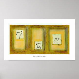 Hunde Kunstspass Zeitgenössische Künstlerin Origin Poster