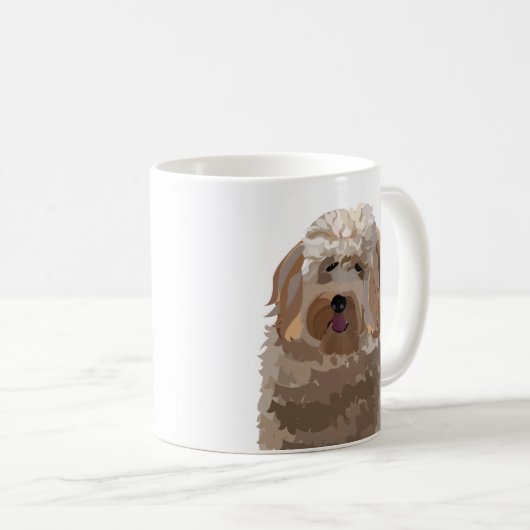 Hunde Labradoodle Niedlich Hunddesign Kaffeetasse (VorderseiteRechts)