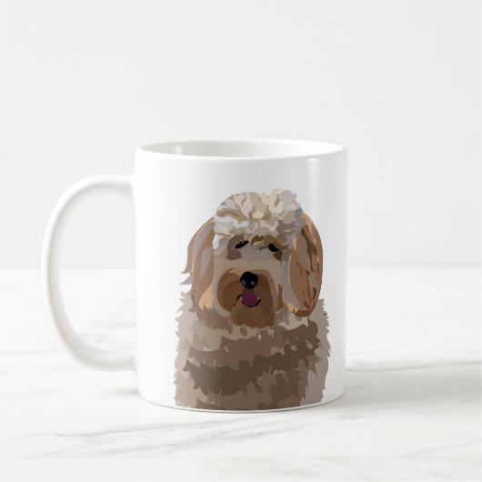 Hunde Labradoodle Niedlich Hunddesign Kaffeetasse (Links)