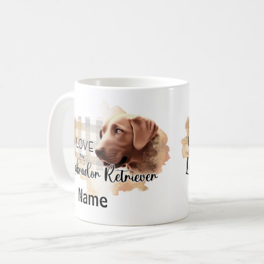 Hunde Labrador Retriever Tasse Kaffee, Cup (Vorderseite Links)