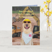 Hunde/Labrador zum Geburtstag Karte (Gelbe Blume)