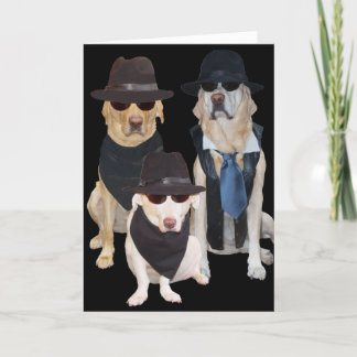 Hunde/Labradore über dem Hügel zum Geburtstag Karte