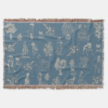 Hunde Lady Toile de Jouy Dark Türkise
