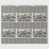 Hunde laufen antike Haustierkunst viktorianische A Geschenkpapier (Flach)