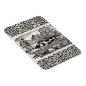 Hunde laufen antike Haustierkunst viktorianische A Magnet (Rechte Seite)