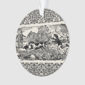 Hunde laufen antike Haustierkunst viktorianische A Ornament (Vorderseite)