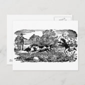 Hunde laufen antike Haustierkunst viktorianische A Postkarte (Vorne/Hinten)