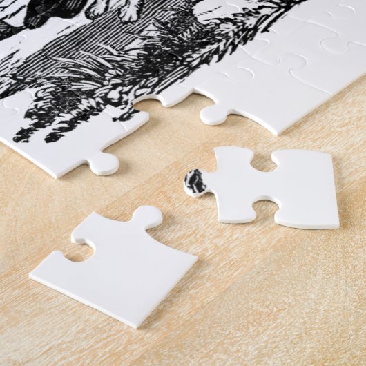 Hunde laufen antike Haustierkunst viktorianische A Puzzle (Seite)