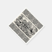 Hunde laufen antike Haustierkunst viktorianische A Serviette (Ecke)