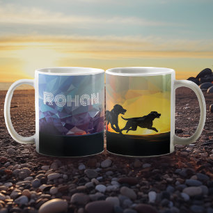 Hunde laufen frei - Personalisiert Kaffeetasse