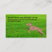 Hunde laufen im Gras | Hundepaws Visitenkarte (Vorderseite)