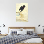 Hunde laufen im Wasser Leinwanddruck (Insitu (Schlafzimmer))