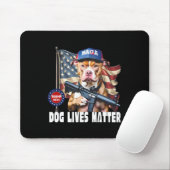 Hunde leben Problem Funny 2024 Hunde stimmen Trump Mousepad (Mit Mouse)