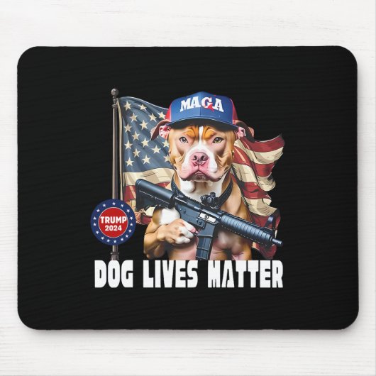 Hunde leben Problem Funny 2024 Hunde stimmen Trump Mousepad (Vorne)