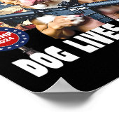 Hunde leben Problem Funny 2024 Hunde stimmen Trump Poster (Ecke)