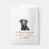 Hunde Leckerei Gastgeschenk Hochzeit Beutel Geschenktütchen (Vorderseite)