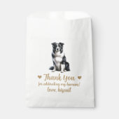 Hunde Leckerei Gastgeschenk Hochzeit Beutel Geschenktütchen (Vorderseite)