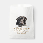 Hunde Leckerei Gastgeschenk Hochzeit Beutel Geschenktütchen (Vorderseite)