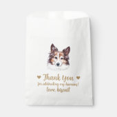 Hunde Leckerei Gastgeschenk Hochzeit Beutel Geschenktütchen (Vorderseite)