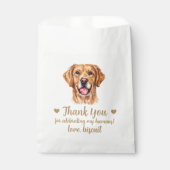 Hunde Leckerei Gastgeschenk Hochzeit Beutel Geschenktütchen (Vorderseite)