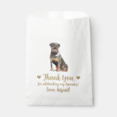 Hunde Leckerei Gastgeschenk Hochzeit Beutel Geschenktütchen (Vorderseite)