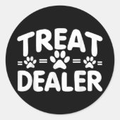 Hunde Leckerei Händler, Hundebesitzer Hundehund Lo Runder Aufkleber (Vorderseite)