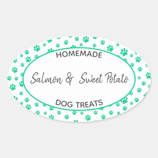Hunde-Leckerei Ovaler Aufkleber (Vorderseite)