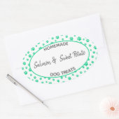 Hunde-Leckerei Ovaler Aufkleber (Umschlag)