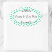 Hunde-Leckerei Ovaler Aufkleber (Tasche)