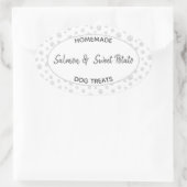 Hunde-Leckerei Ovaler Aufkleber (Tasche)