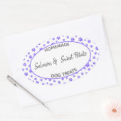 Hunde-Leckerei Ovaler Aufkleber (Umschlag)