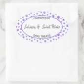 Hunde-Leckerei Ovaler Aufkleber (Tasche)